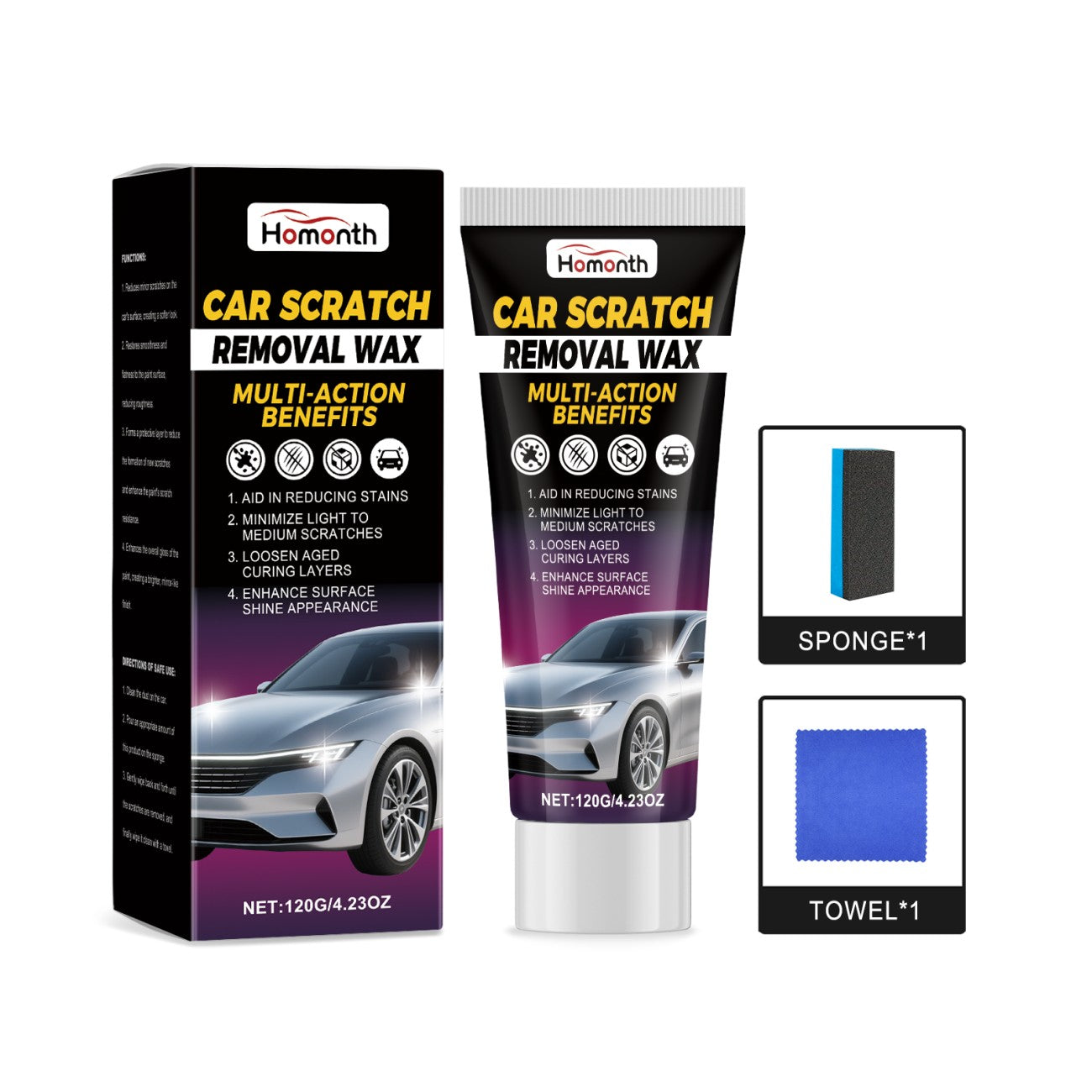 Car Scratch Repair And Care Kit